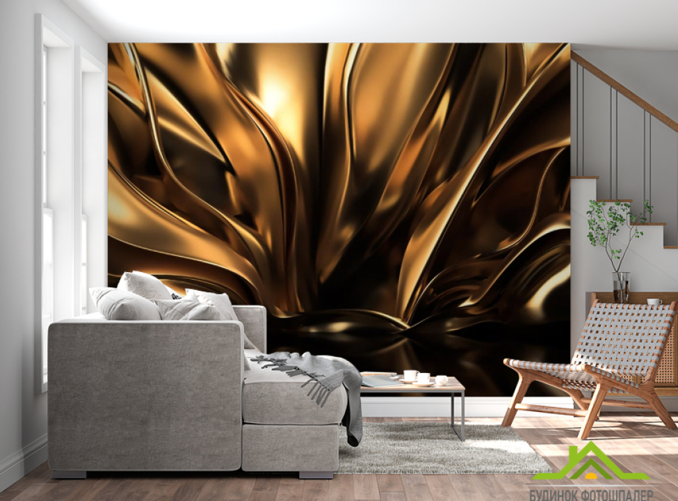 выбрать Фотообои пзолоченные волны Каталог фотообоев на стену