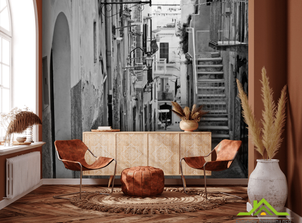 выбрать Фотообои узкая улица Каталог фотообоев на стену