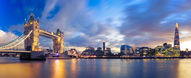 Фотообои мост и панорама Лондона