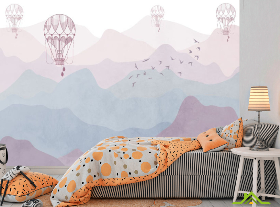 выбрать Фотошпалери гори рожеві в скандинавському стилі Каталог фотошпалер на стіну