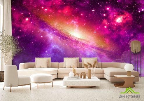 выбрать Фотообои Фиолетовое космическое небо Фотообои Космос на стену