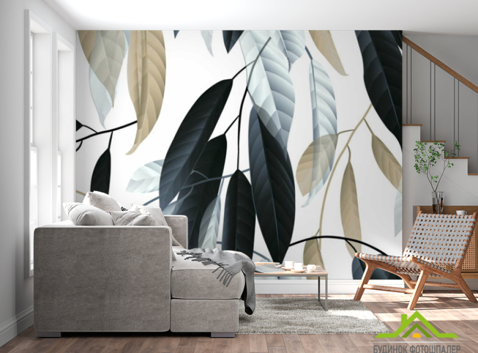 выбрать Фотообои Листья 3д Каталог фотообоев на стену
