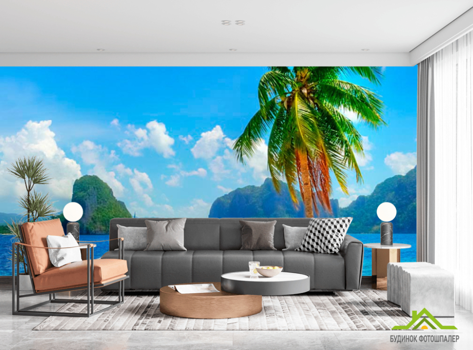 выбрать Фотошпалери Човен пришвартована Фотошпалери Море на стіну