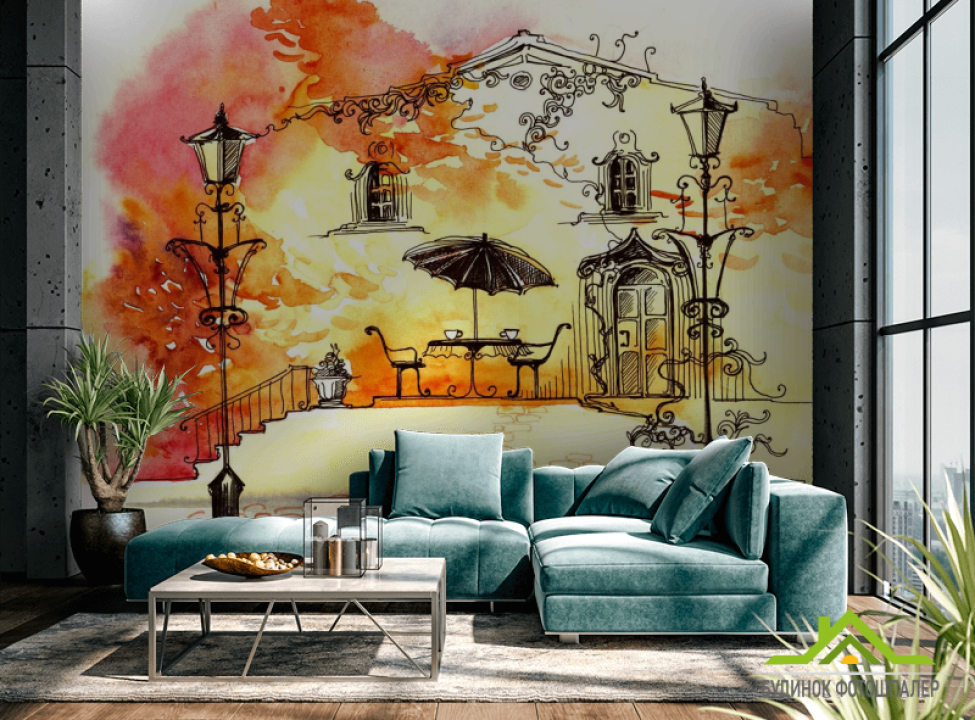 выбрать Фотошпалери Кафе для закоханих Каталог фотошпалер на стіну