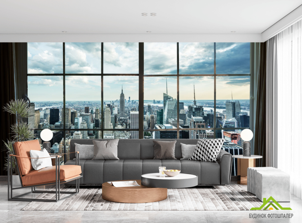 выбрать Фотообои Вид из окна на город Каталог фотообоев на стену