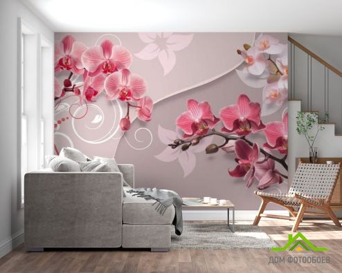 выбрать Фотообои Орхидеи 3д Фотообои, цвет: «» на стену