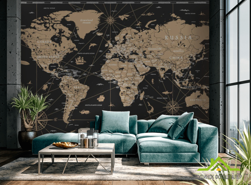 выбрать Фотошпалери карта світу Каталог фотошпалер на стіну