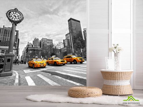 выбрать Фотообои желтое такси в Англии Фотообои Город на стену