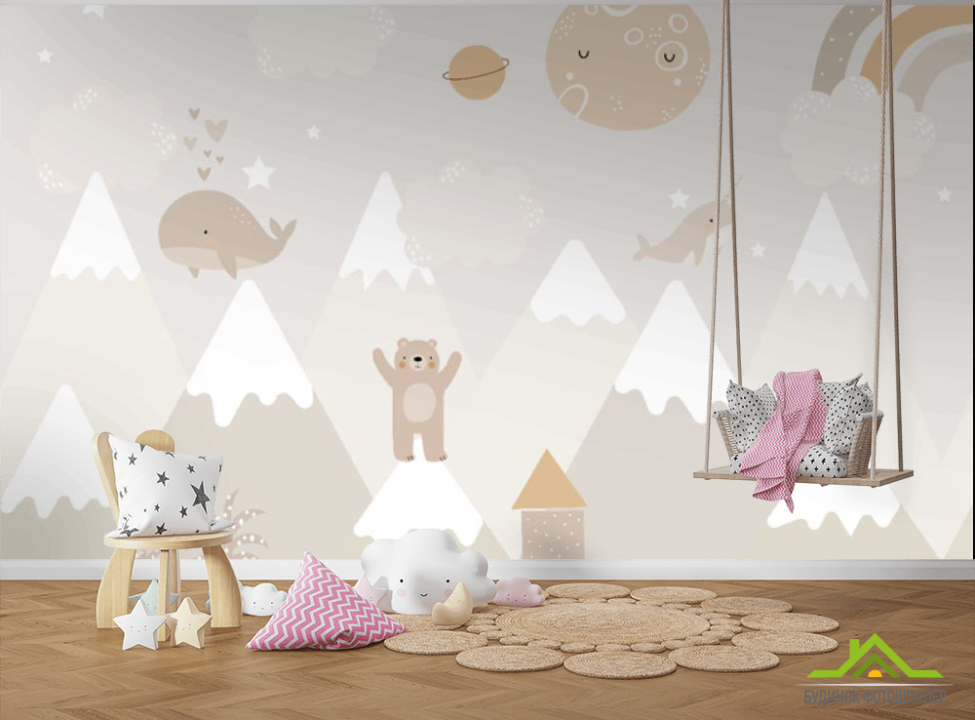 выбрать Фотообои Детский мешок бежевые оттенки Каталог фотообоев на стену