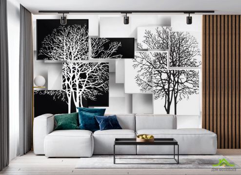 выбрать Фотообои 3д деревья  на стену