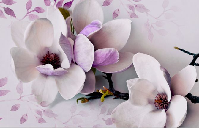 Фотообои 3D цветы