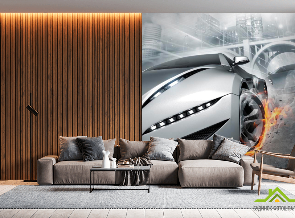 выбрать Фотообои Авто в огнях Фотообои машины на стену