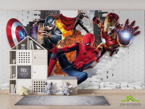 выбрать Фотошпалери Супергерої Колекція для дитячої кімнати на стіну