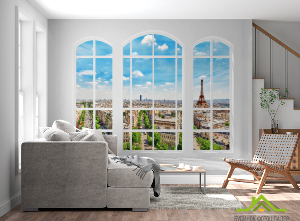 выбрать Фотошпалери Вид з вікна на Париж Каталог фотошпалер на стіну