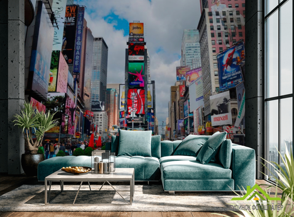 выбрать Фотообои Атака рекламы Фотообои Современный город на стену
