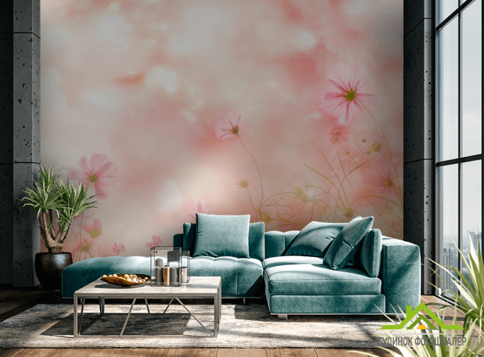 выбрать Фотообои полевые цветочки на солнце Каталог фотообоев на стену