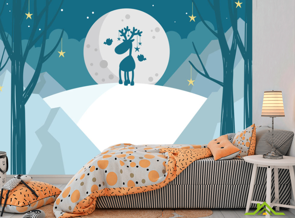 выбрать Фотообои Олень и деревья Каталог фотообоев на стену