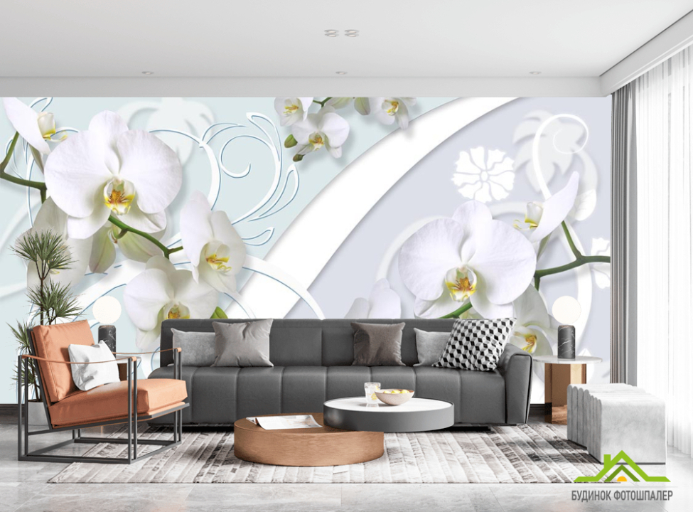 выбрать Фотообои Орхидеи 3д Каталог фотообоев на стену