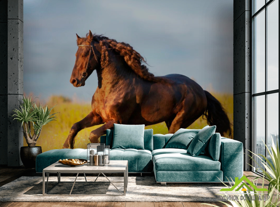 выбрать Фотошпалери Біжить мустанг Каталог фотошпалер на стіну