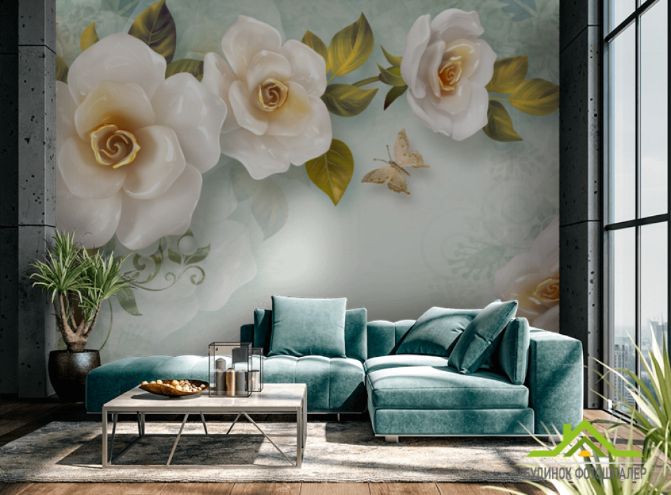 выбрать Фотообои Керамические цветы Каталог фотообоев на стену