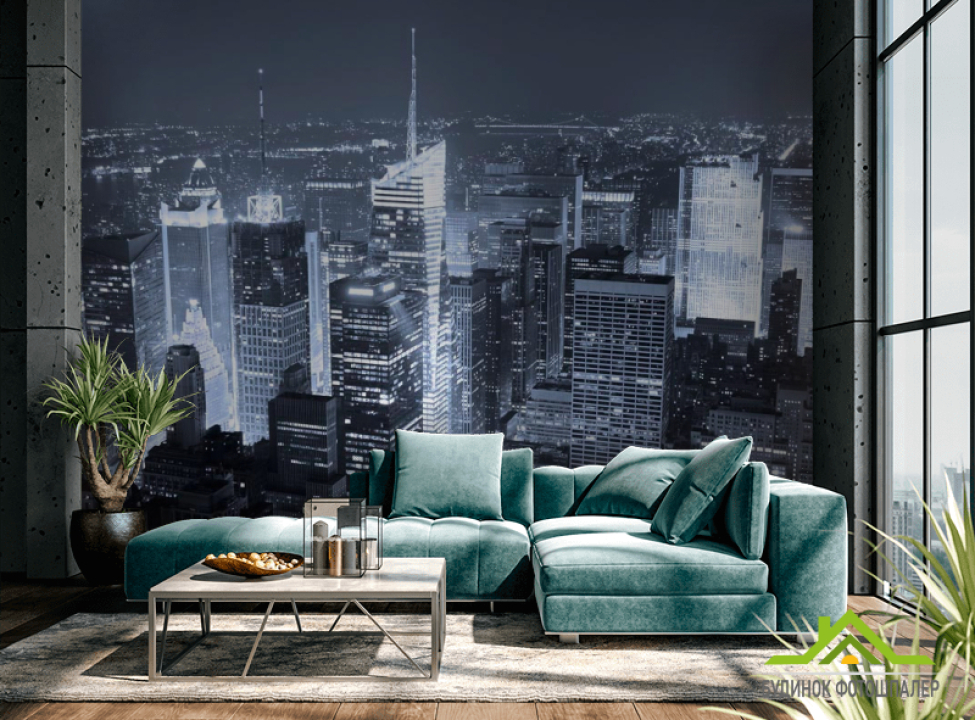 выбрать Фотообои Серый горд ночи Фотообои Современный город на стену