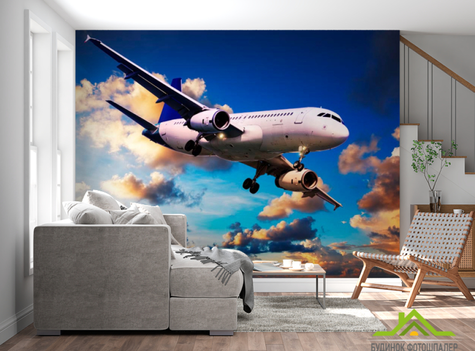 выбрать Фотошпалери Літак в хмарах Каталог фотошпалер на стіну