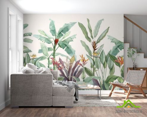 выбрать Фотообои Тропические пальмы и листья Каталог фотообоев на стену