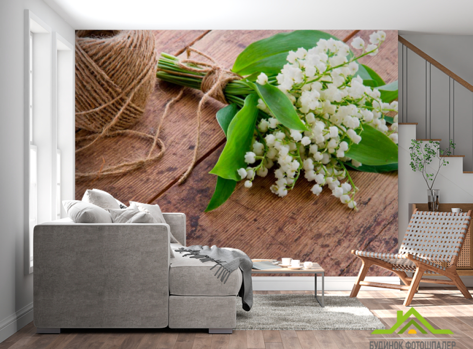 выбрать Фотошпалери Букет конвалій Каталог фотошпалер на стіну