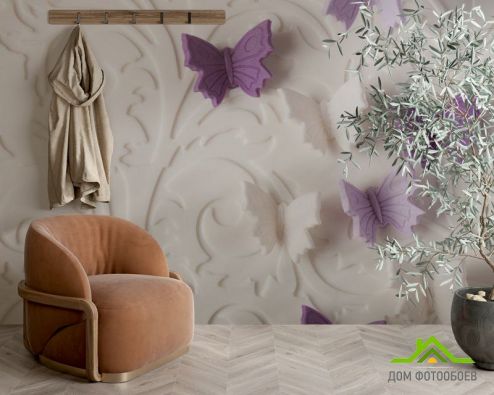 выбрать Фотооои объёмные бабочки Фотообои 3D объемные на стену