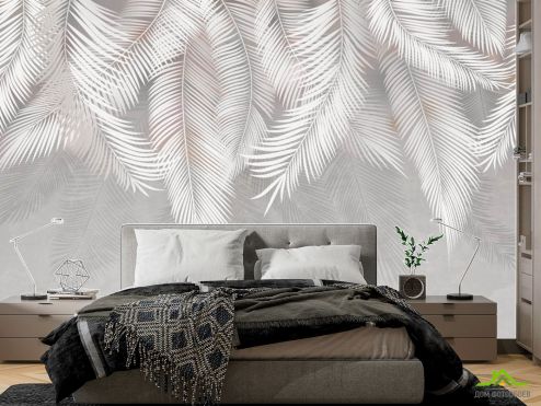 выбрать Фотообои Листья бежевые Фотообои в спальню: горизонталная, горизонтальная ориентация на стену