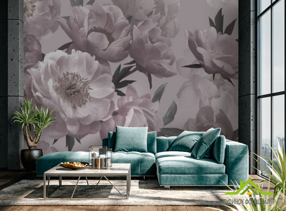 выбрать Фотообои Пудровые цветы Каталог фотообоев на стену