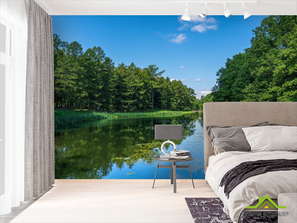 Фотообои Река в лесу