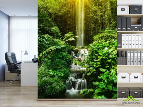 выбрать Фотообои водопад и лес Фотообои Природа на стену