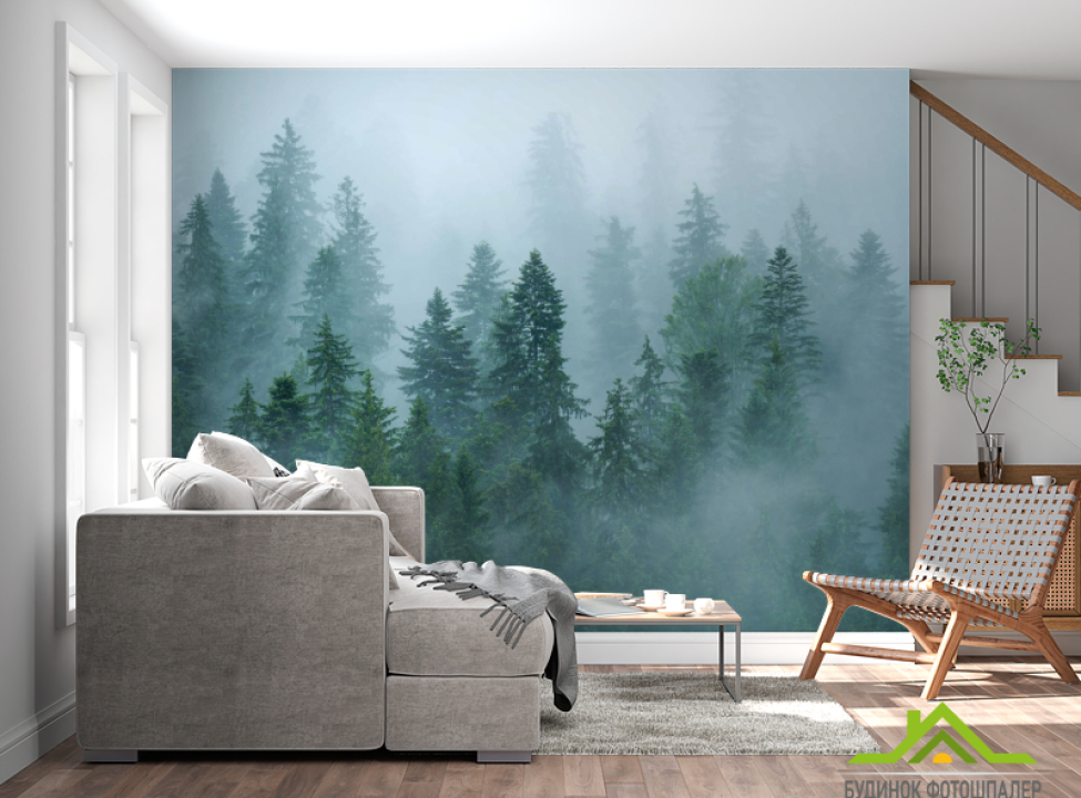 выбрать Фотошпалери Туман над лісом Каталог фотошпалер на стіну
