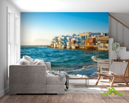 выбрать Фотообои Домики над морем Фотообои, цвет: «горизонталная, горизонтальная» на стену