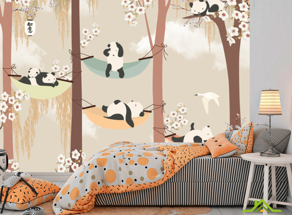 выбрать Фотообои панды Фотообои Little kids на стену