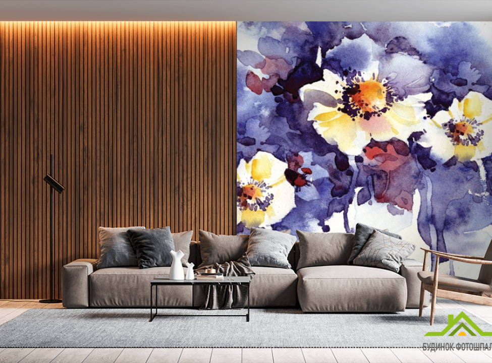 выбрать Фотообои Акварельные цветы Каталог фотообоев на стену