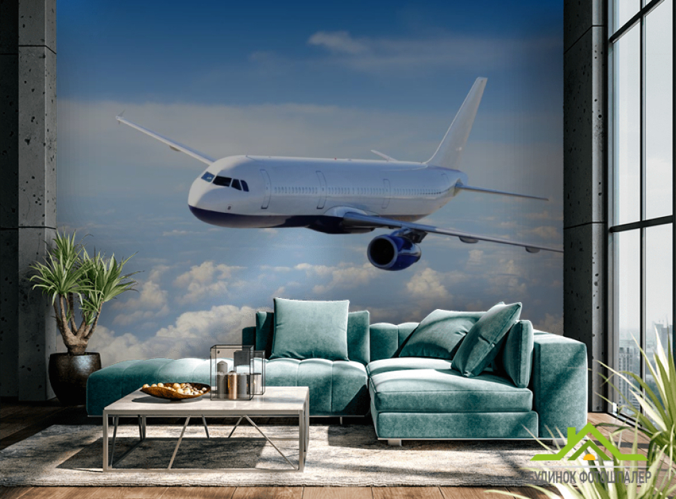 выбрать Фотообои самолёт в небе Каталог фотообоев на стену