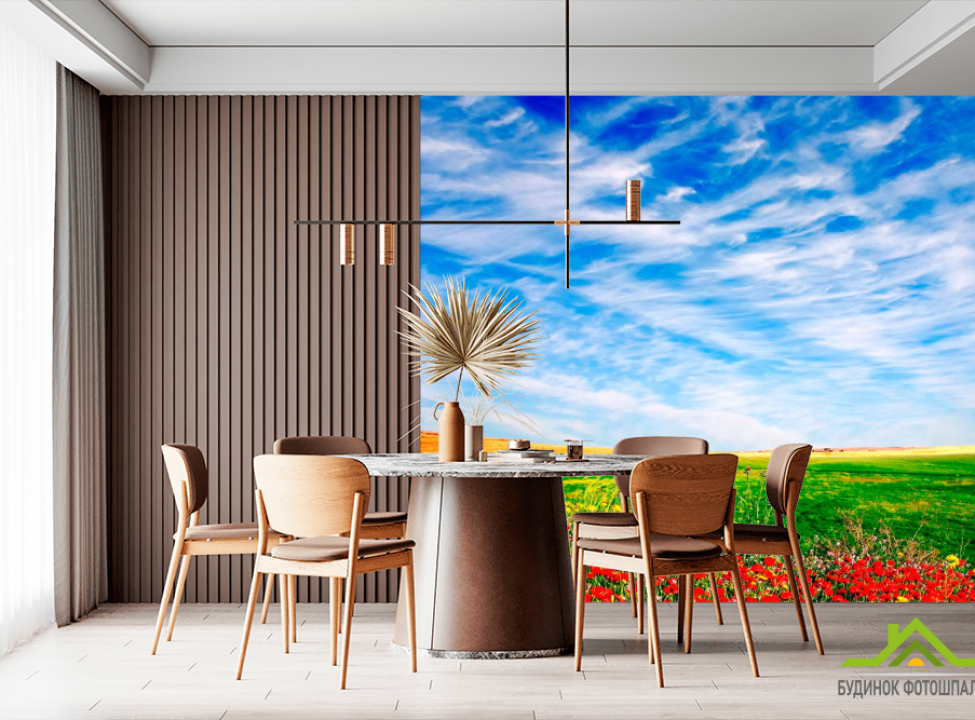 выбрать Фотошпалери Макове поле, хмари Каталог фотошпалер на стіну