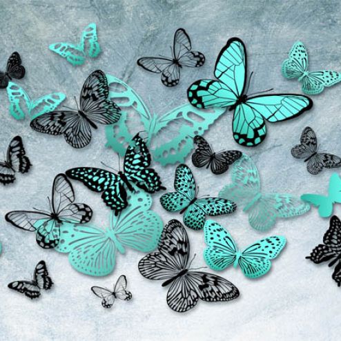 выбрать Фотообои бабочки Голубые фотообои на стену