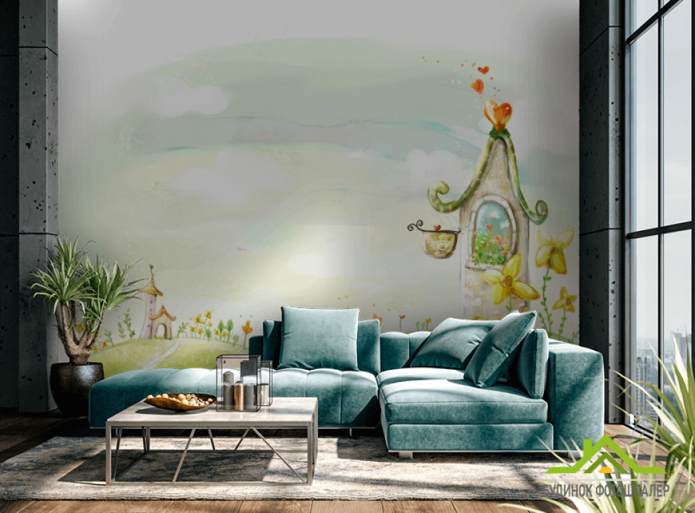 выбрать Фотообои Домик Фотообои Иллюстрации на стену