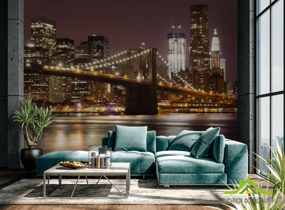 выбрать Фотообои Ночной Нью Йорк Каталог фотообоев на стену