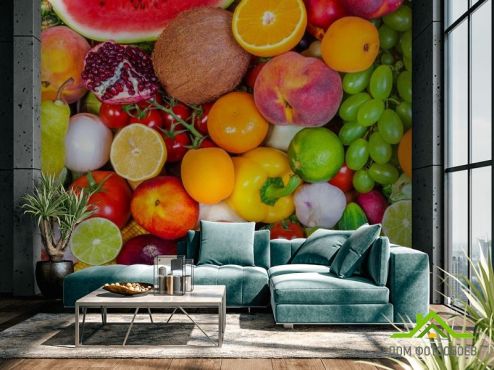 выбрать Фотообои фрукты и овощи Фотообои Фотообои Еда и напитки: горизонталная, горизонтальная ориентация на стену
