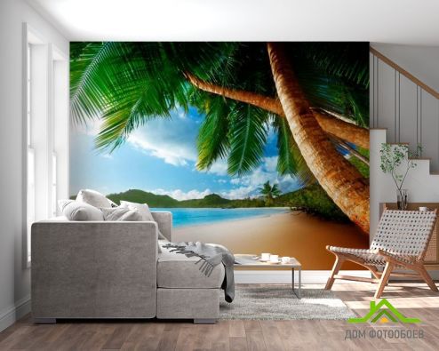 выбрать Фотошпалери Казковий пляж Фотошпалери Фотошпалери Море: квадратна, горизонтальна, зелений, зелений орієнтація на стіну