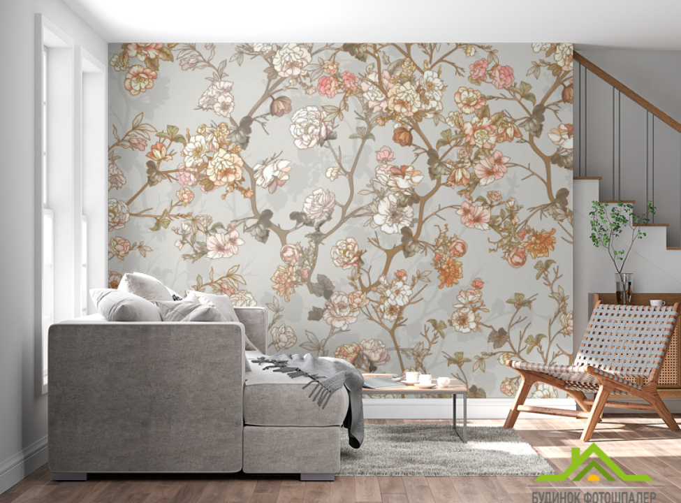 выбрать Фотошпалери гілки в східному стилі Фотошпалери Східний стиль на стіну