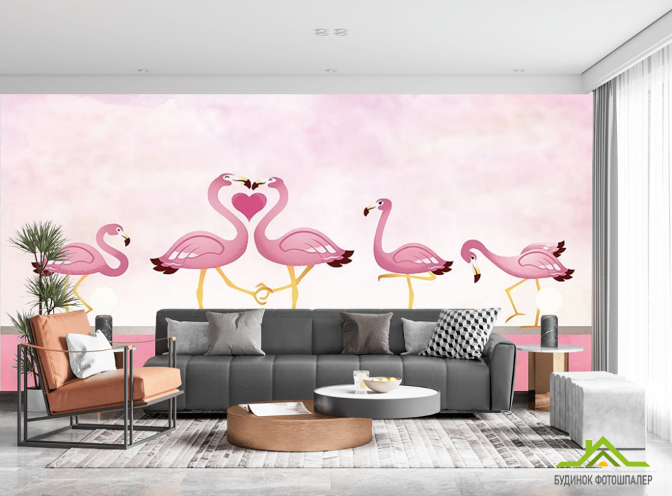 выбрать Фотообои Розовые фламинго Каталог фотообоев на стену