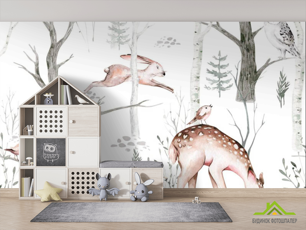 Фотообои Акварельные животные