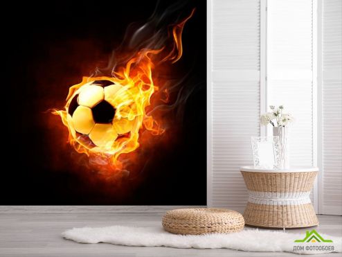 выбрать Фотообои Огненный мяч Фотообои Спорт на стену