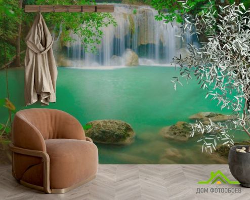 выбрать Фотообои Вода с камнями Фотообои Фотообои Природа: фото, зелений, зеленый  на стену