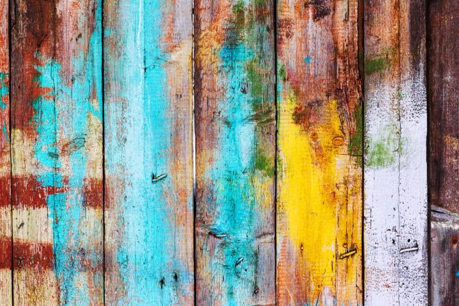 Фотообои разноцветные деревянные доски